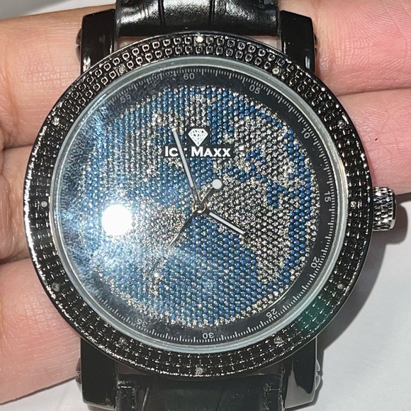 Real diamond watch for men, custom made, NOT CZ not moisannite best gift for men - Picture 5 of 7